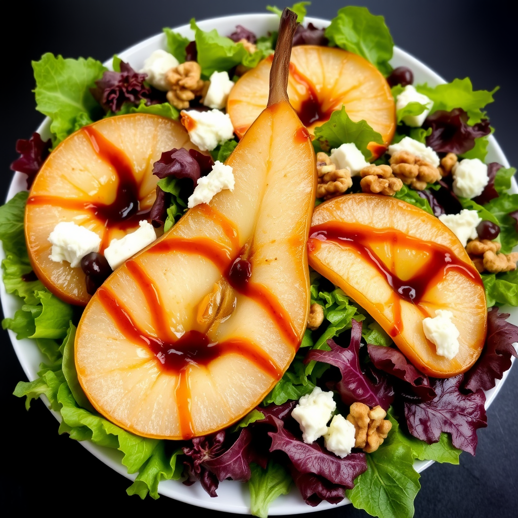 Caramelized Pear and Goat Cheese Salad