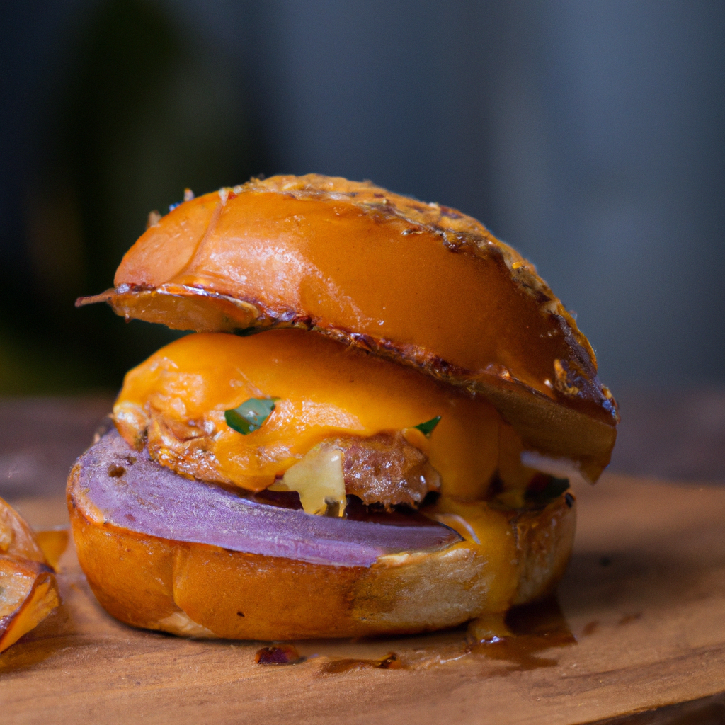 Crispy Salmon Burger with Sweet Onion Jam