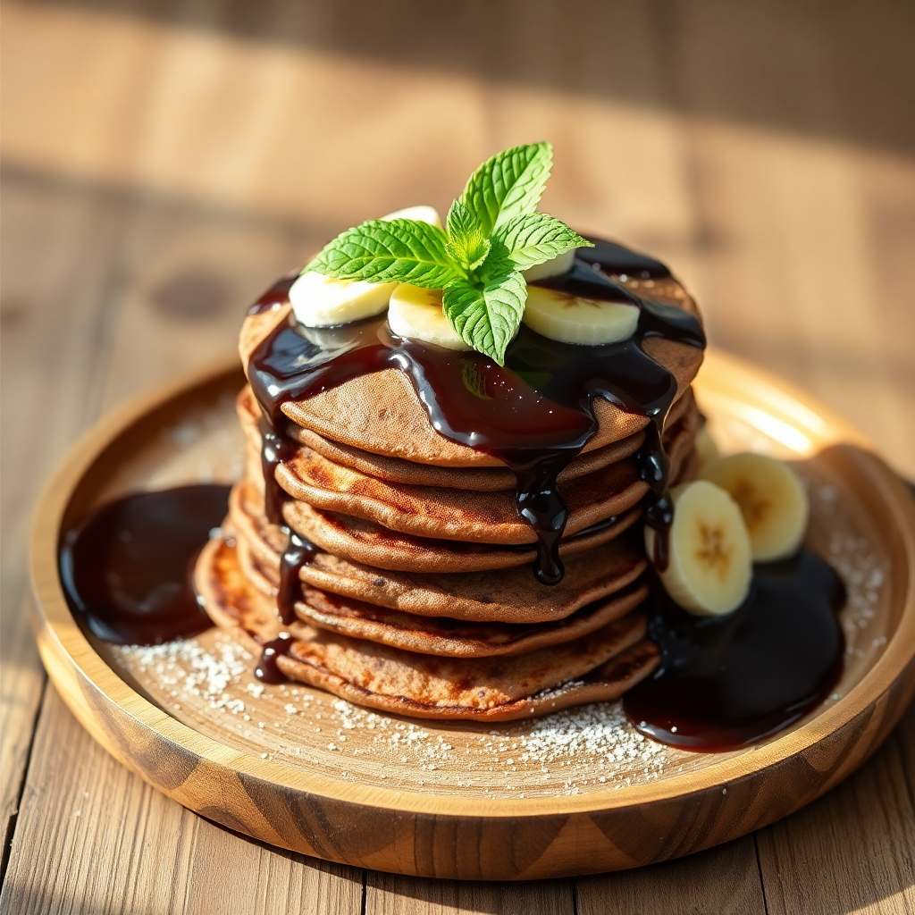 Chocolate Banana Pancakes