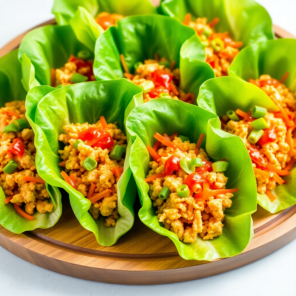 Spicy Chicken Lettuce Wraps