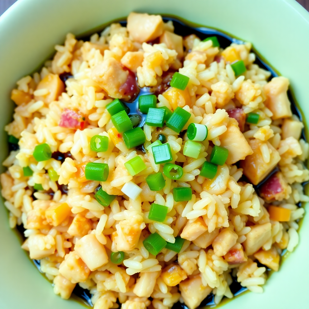 Soy Sauce Chicken Fried Rice Recipe cookAIfood