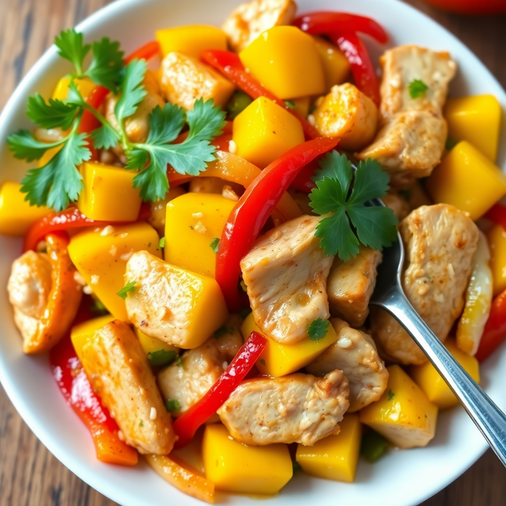 Mango Chicken StirFry Recipe cookAIfood