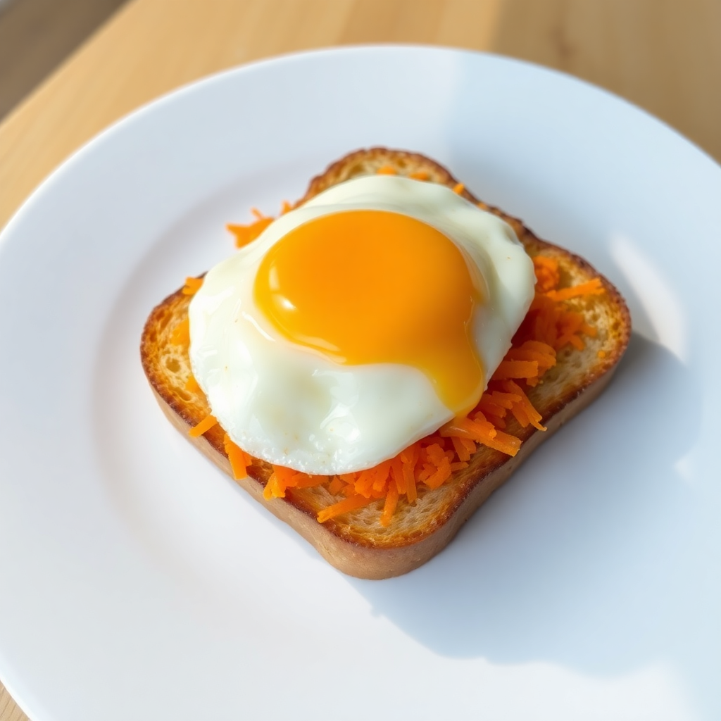 Cheesy Carrot Egg Toast