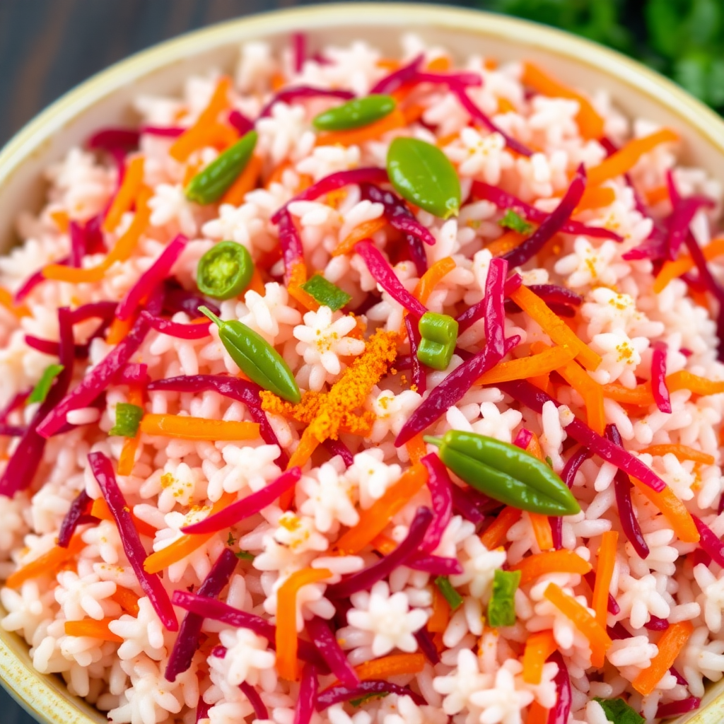 Spiced Beetroot and Carrot Rice Recipe cookAIfood