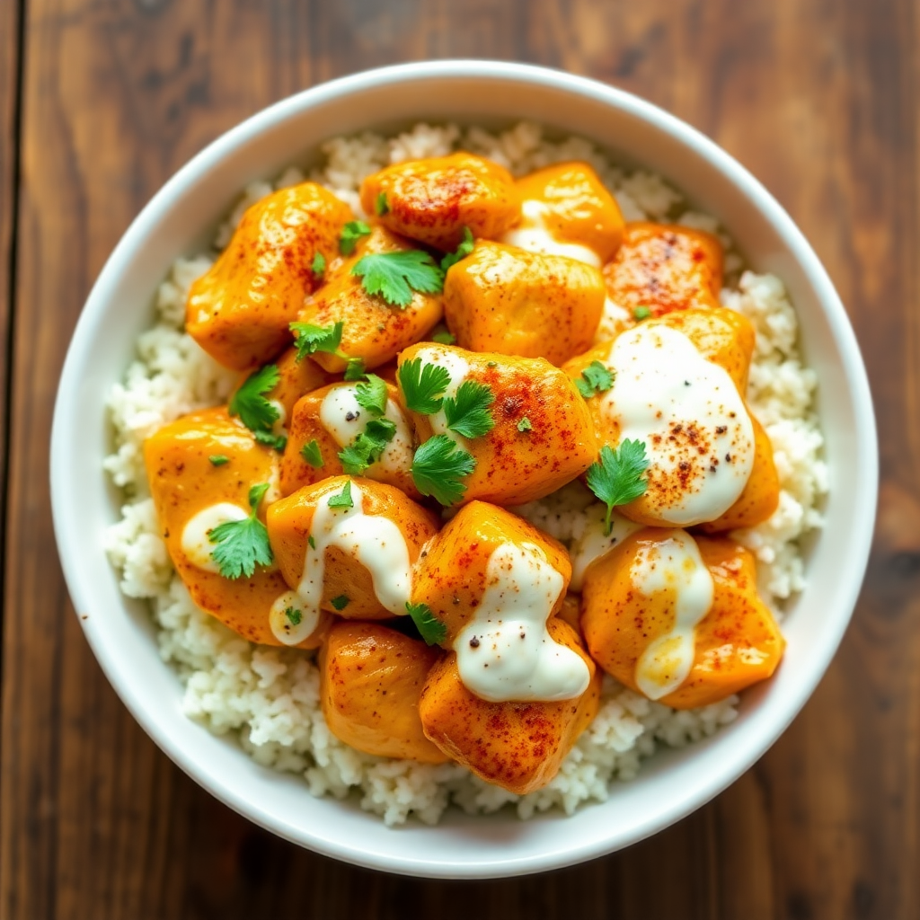 Spicy Yogurt Chicken Bowl Recipe cookAIfood
