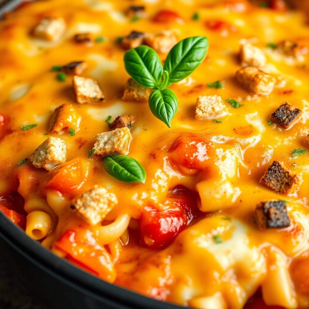 Cheesy Tomato Pasta Bake