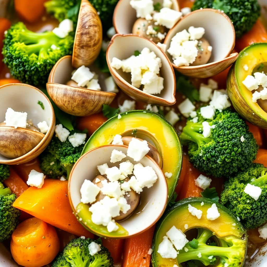 Mediterranean Avocado And Broccoli Clam Bake Recipe 