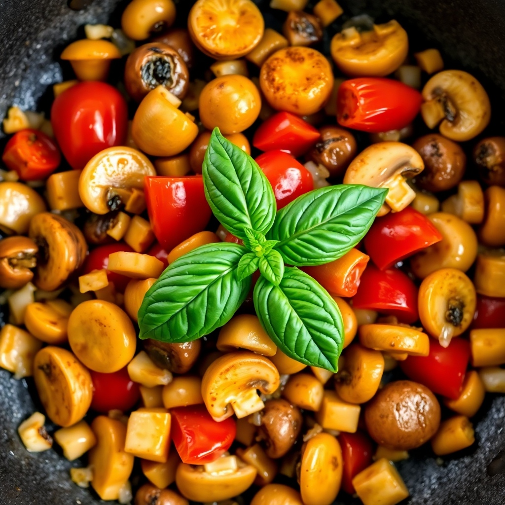 Savory Mushroom And Tomato Skillet Recipe Cookaifood