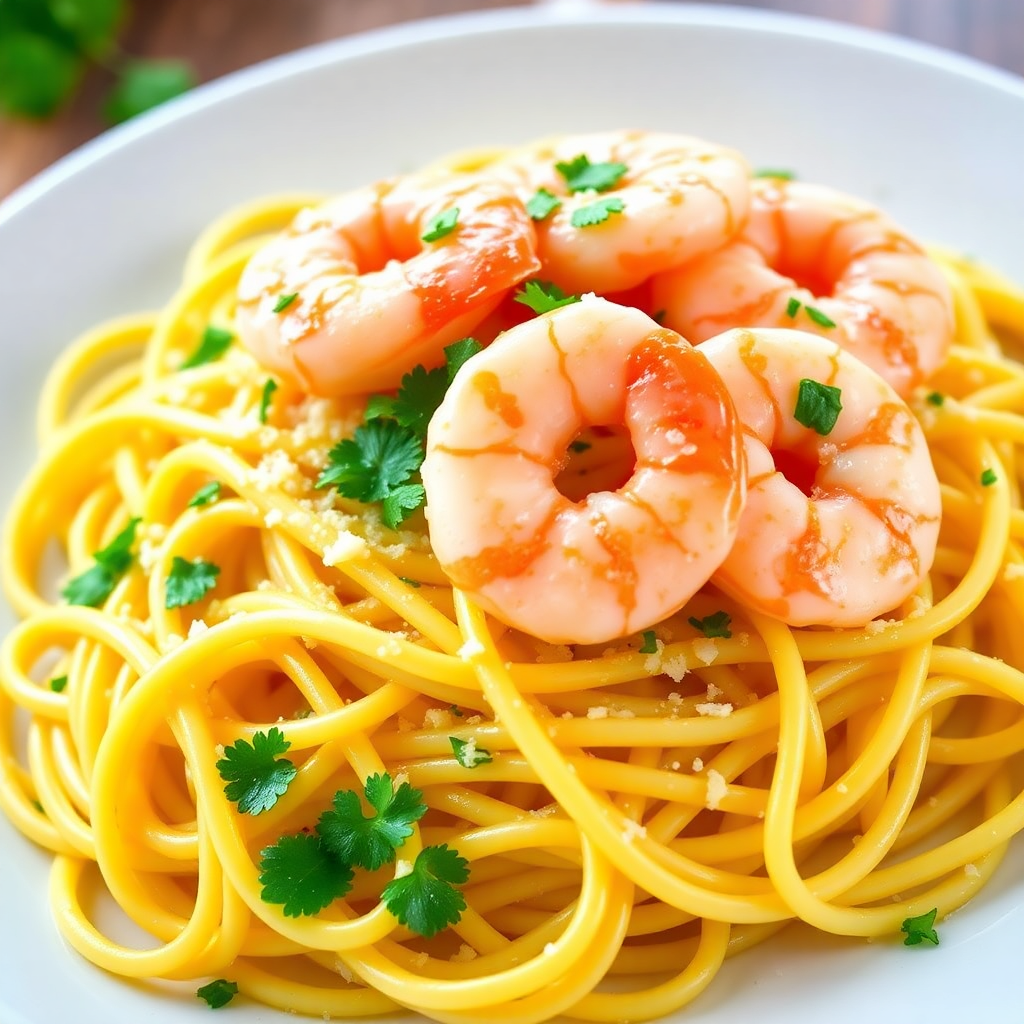 Garlic Butter Shrimp Pasta Recipe Cookaifood