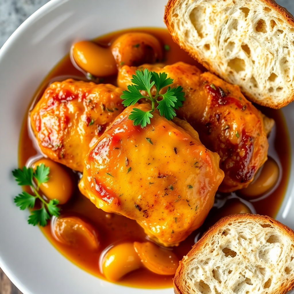 Beer-Braised Chicken Thighs