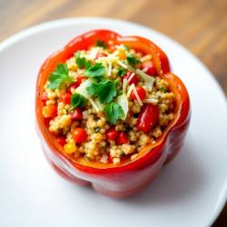Stuffed Bell Pepper with Quinoa and Vegetables