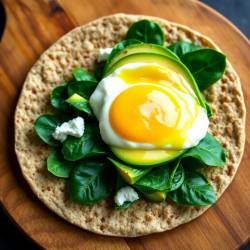 Avocado Spinach Breakfast Wrap