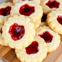 Raspberry Linzer Cookies