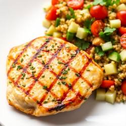 Lemon Herb Grilled Chicken with Quinoa Salad