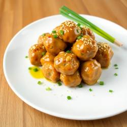 Asian-Style Chicken Meatballs with Sesame and Ginger
