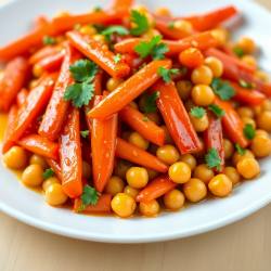 Honey-Glazed Carrot and Chickpea Stir-Fry