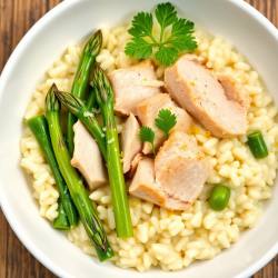 Springtime Turkey and Asparagus Risotto Bowl