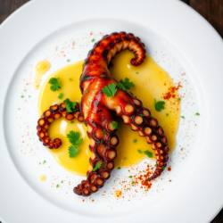 Grilled Octopus with Lemon Garlic Sauce