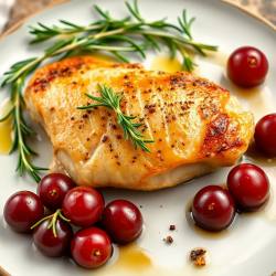 Rosemary Chicken with Roasted Grapes