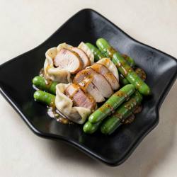 Roast Duck Wrapped Tofu Pockets with Savory Broad Beans