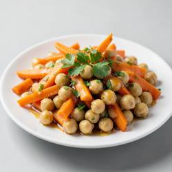 Glazed Carrot and Chickpea Stir-Fry