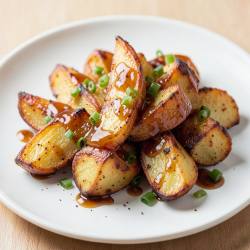 Soy Sauce Glazed Crispy Potatoes