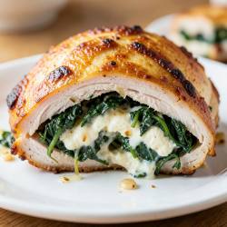 Cheesy Spinach Stuffed Chicken Breast