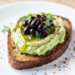 Spicy Black Bean and Avocado Toast