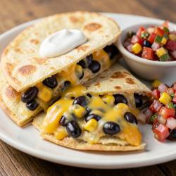 Spicy Corn and Black Bean Quesadilla