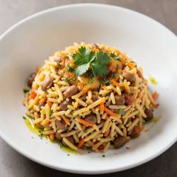 Citrus Infused Lentil and Rice Pilaf