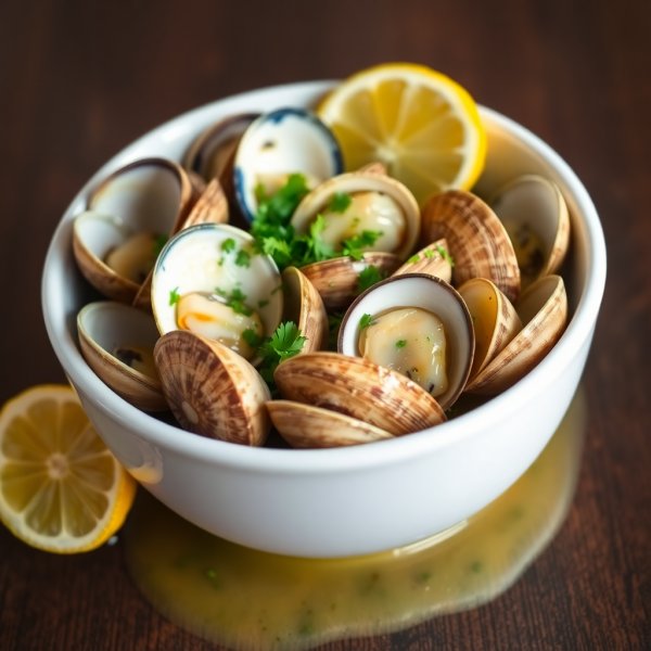 Garlic Butter Steamed Clams