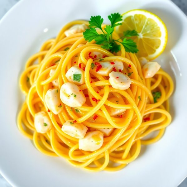 Garlic Butter Crab Linguine