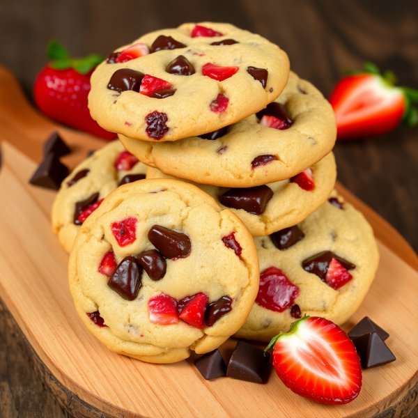 Chocolate Strawberry Cookies