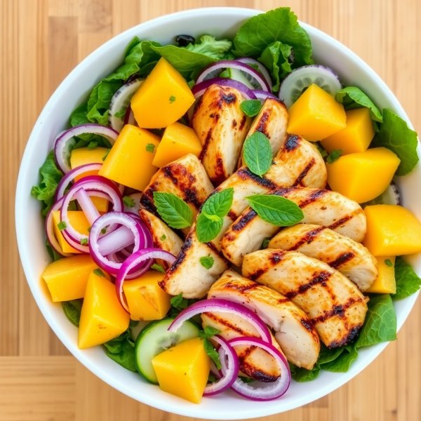Cantaloupe Chicken Salad Bowl