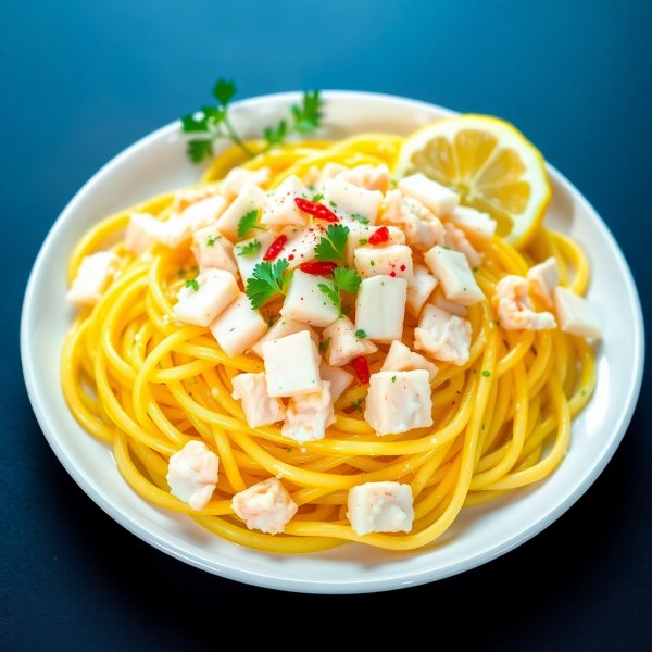 Garlic Butter Crab Linguine