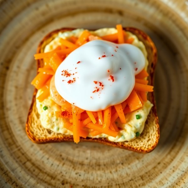 Spicy Veggie Egg Mayo Toast