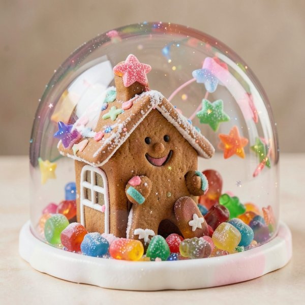 Gingerbread House with Molecular Jelly Dome