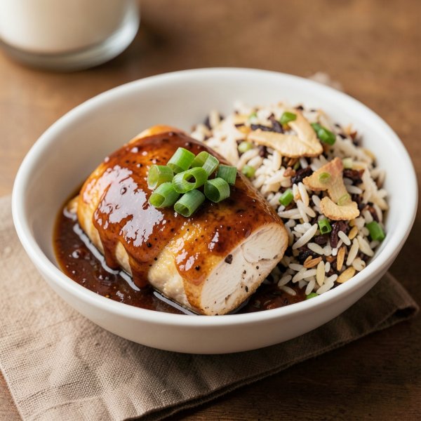 Tea-Infused Chicken with Ginger Rice