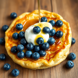 Oven-Baked Blueberry German Pancake