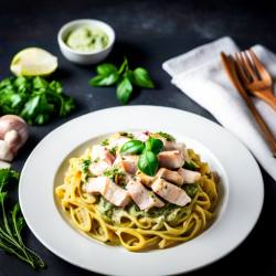 Chicken Pesto Fettuccine