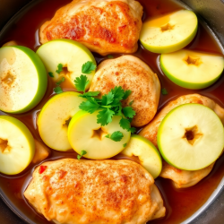 Savory Apple and Chicken Skillet