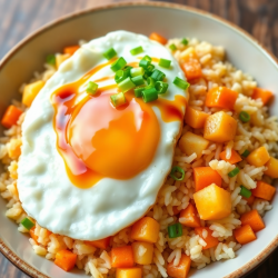 Veggie-Packed Egg Fried Rice with Potato and Carrot