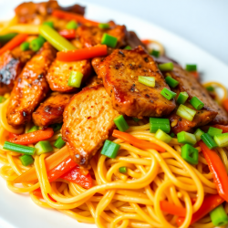 Jerk Chicken Chow Mein