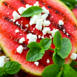 Grilled Watermelon and Feta Salad