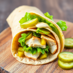 Zesty Pickle Chicken Wrap