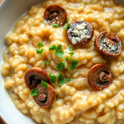 Savory Garlic Mushroom Risotto