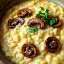 Garlic Butter Mushroom Risotto