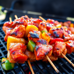 Spicy BBQ Grilled Chicken Skewers