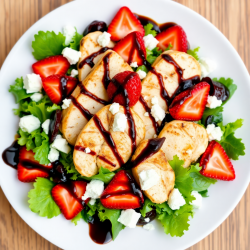 Strawberry Chicken Salad with Balsamic Glaze