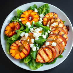 Grilled Peach and Chicken Salad